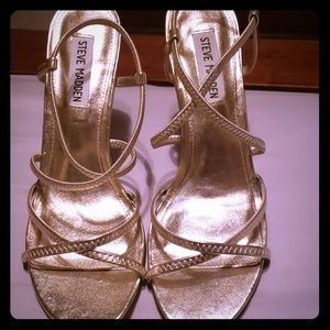 Steve Madden Strappy Gold Heels